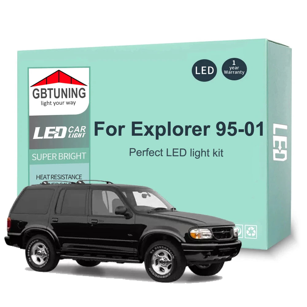 11-Piece LED Interior Light Kit for Ford Explorer MK2 - Canbus Error-Free Bulbs | AUTOKITSHOP