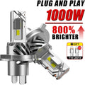 H4 LED Car Headlight Bulbs 1000W CANBUS No Error 1: 1 Mini Bulbs Turbo Auto Bulb H4 High L