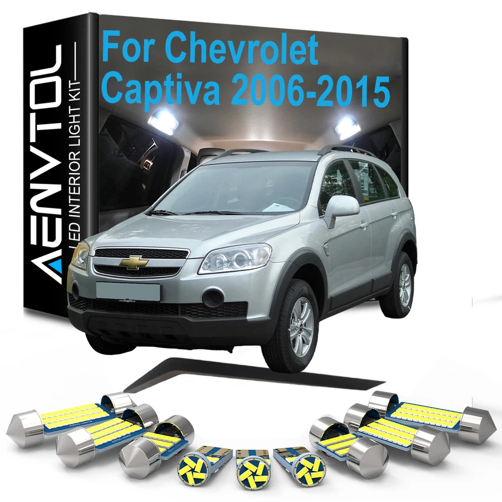 12-Piece LED Interior Light Kit for Chevrolet - Canbus Error-Free Interior Bulbs