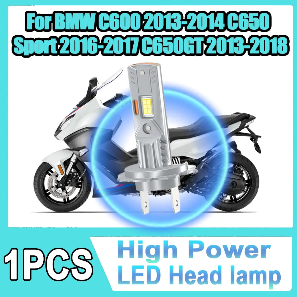 Moto Front Light 6000K White Motorcycle Headlight Canbus No Error For BMW C600 2013-2014 C