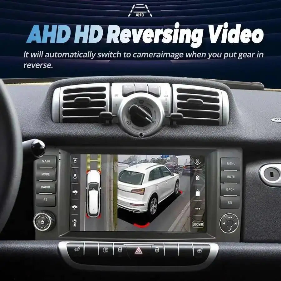 Android 14 Auto Radio Wireless CarPlay For Mercedes Benz Smart Fortwo 451 2005 - 2010 Car