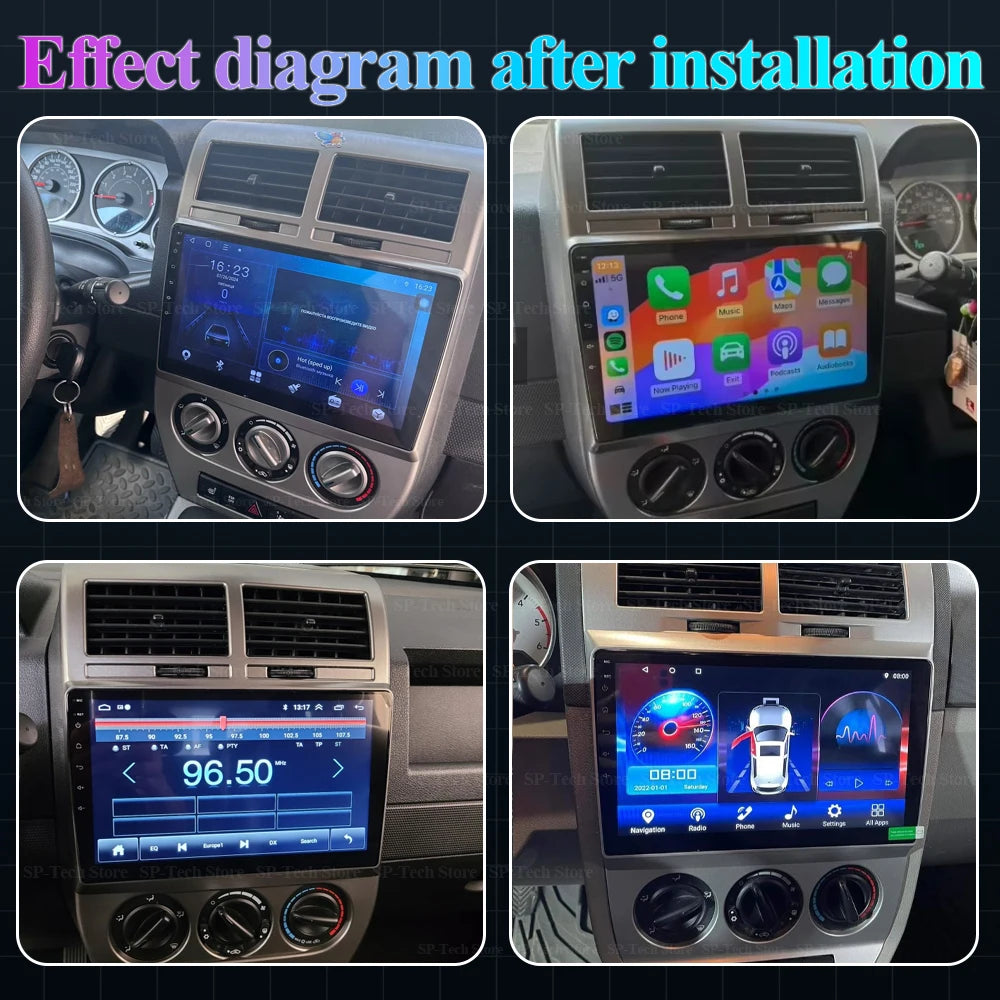 Android 16 For Dodge Caliber Jeep Compass 1 Mk Patriot 2006-2010 Multimedia Player Stereo  | AUTOKITSHOP