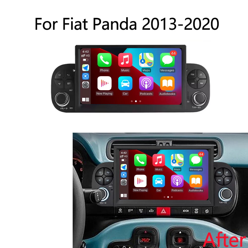 Car Radio For Fiat Panda 2013-2020 Wireless Carplay Car Radio GPS Navigation Multimedia Vi | AUTOKITSHOP