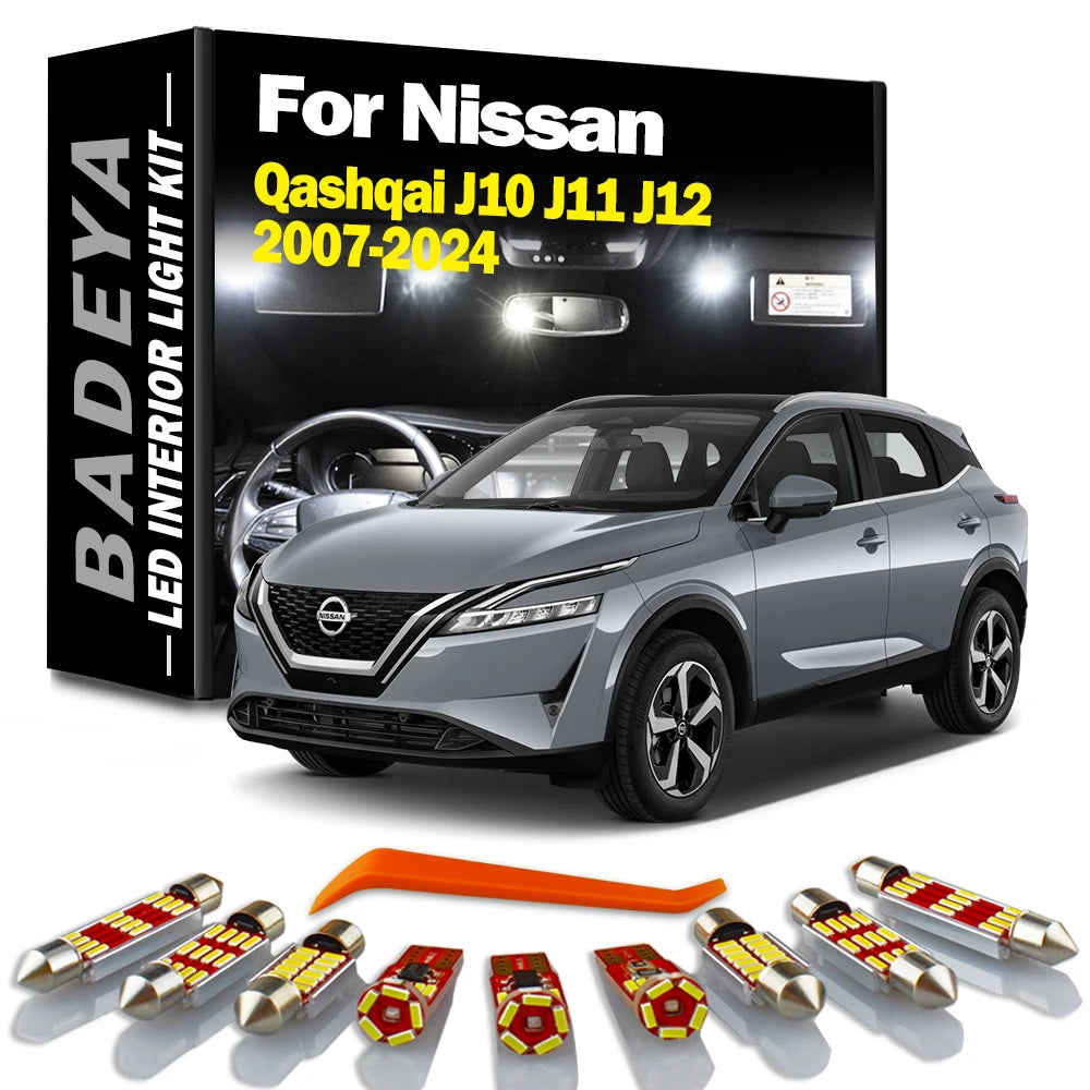 LED Interior Light Kit for Nissan J12 J10 J11 2007-2019 - Canbus Error-Free Interior Bulbs