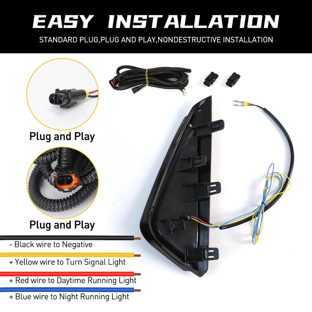 For Nissan Sentra Sylphy 2023 2024 Daytime Running Lights LED DRL Turn Signal Fog Lamp Day | AUTOKITSHOP