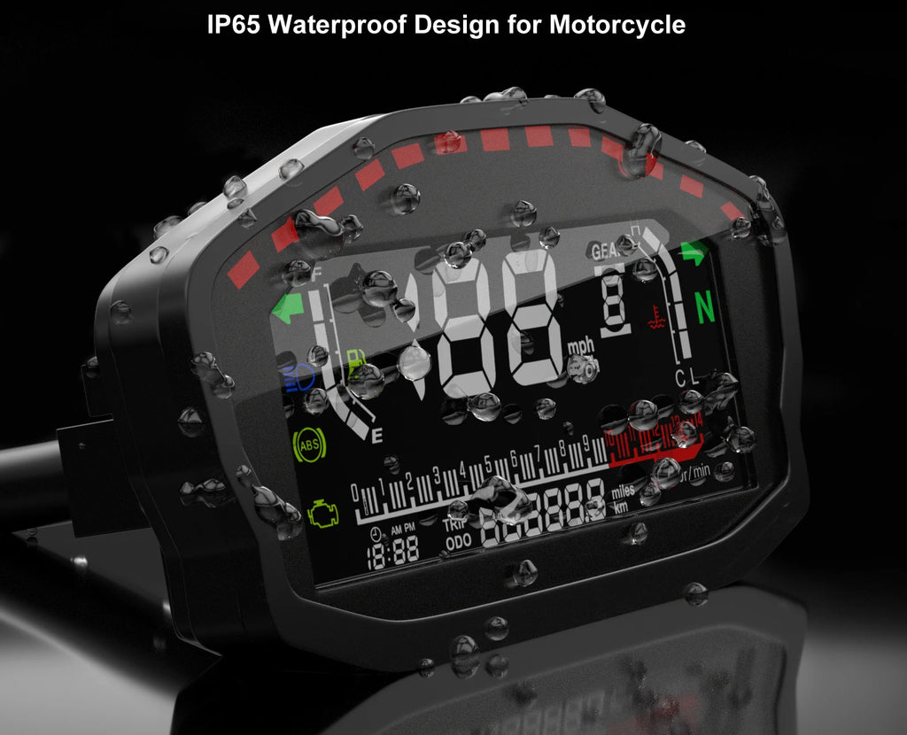 Universal RPM Motorcycle Instrument GPS Speedometer LED Digital Odometer Gauge Tachometer For Ka - Automotive LED Light