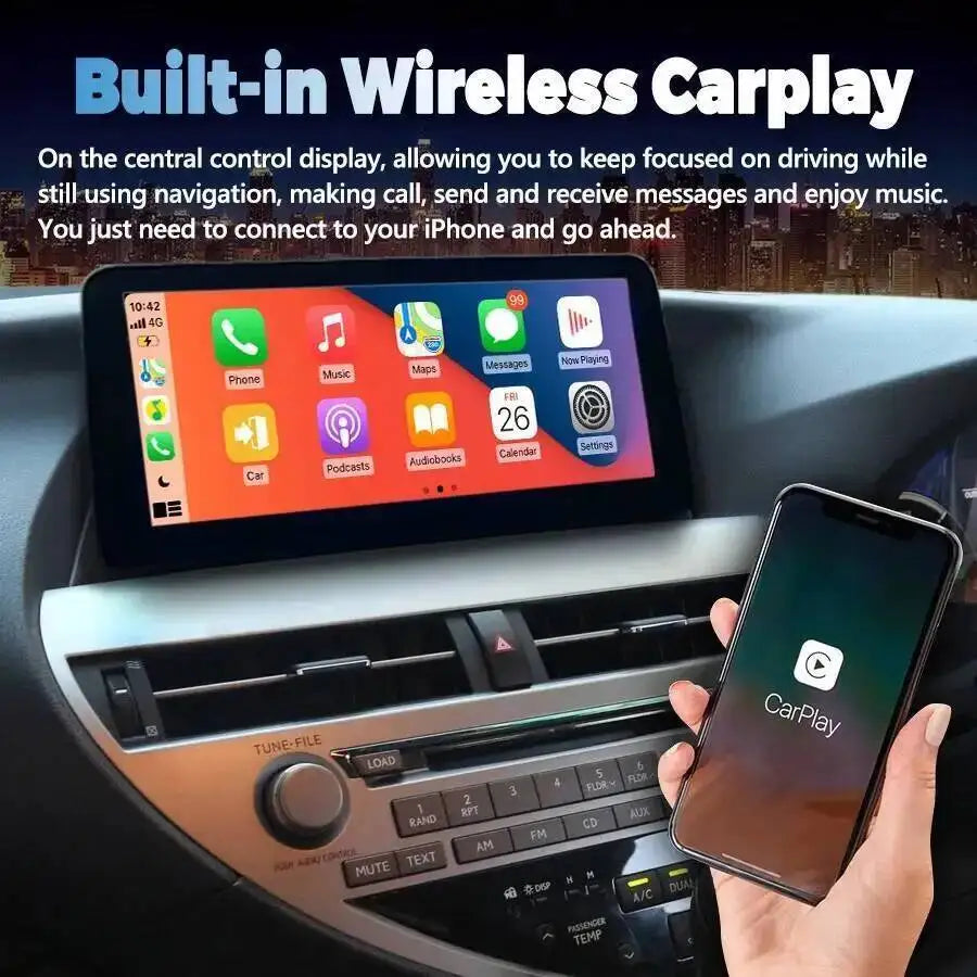 DSP Car Radio CarPlay Stereo Screen For LEXUS RX350 RX270 RX300 2009-2015 Wireless BT Andr
