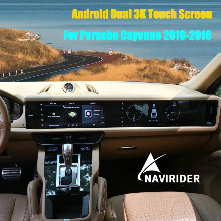 Dual Touch Screen Android 15 Carplay Car Radio For Porsche Cayenne 2010-2017 Audio Auto St | AUTOKITSHOP