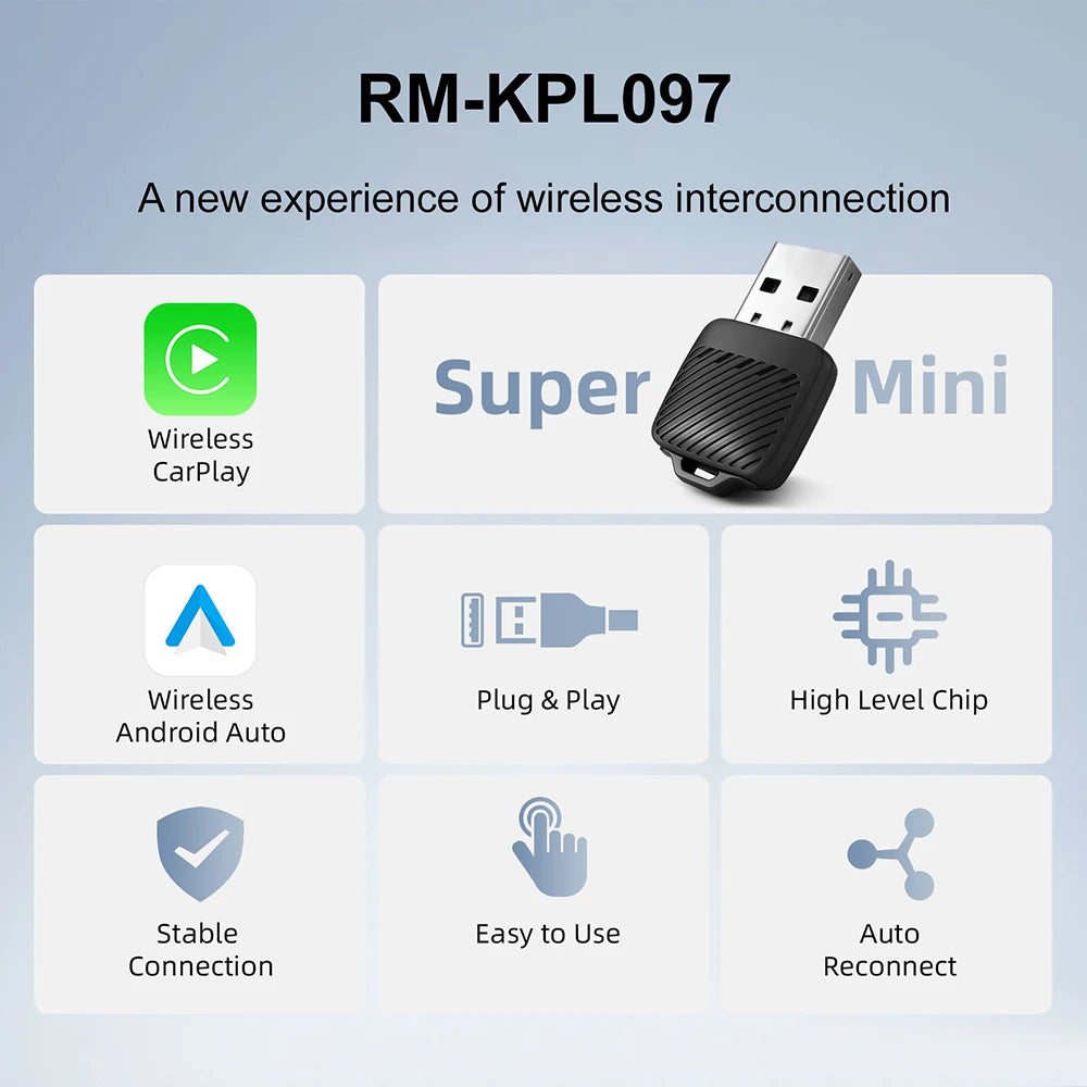 2026 New Adapter 2in1 Mini CarPlay Box Wired To Wireless CarPlay Android Auto Smart Box Bl | AUTOKITSHOP