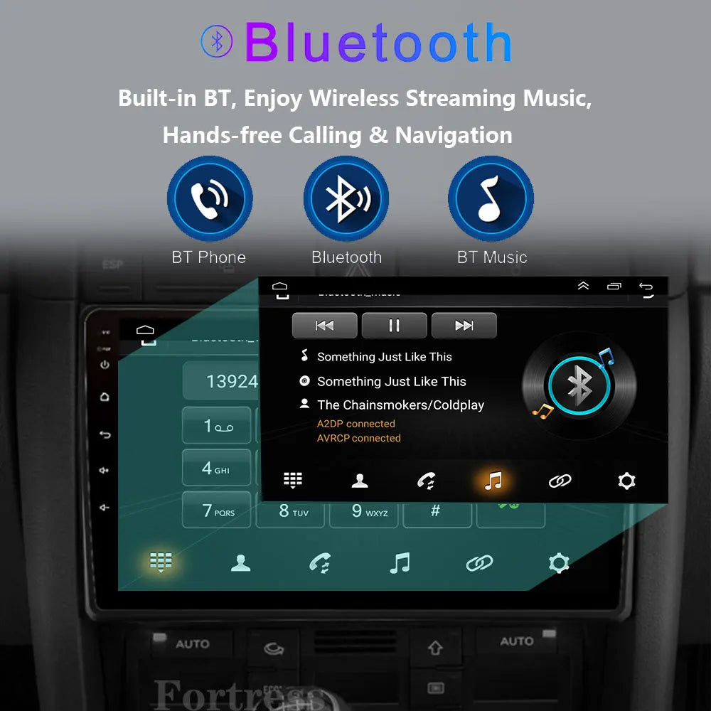 Android 16 For Audi A4 2000-2009 S4 B6 B7 RS4 Seat Exeo RS4 2 Din Car Radio Video Multimed