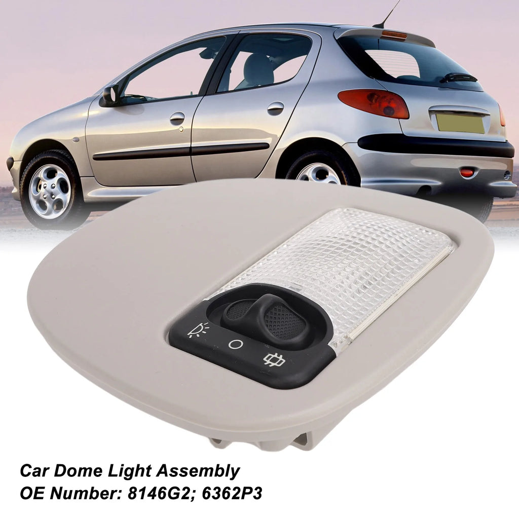 Car Interior Dome Reading Light with Panel Accurate Fit Scratch Proof 8146G2 Replacement for Peu - Canbus LED Car Light
