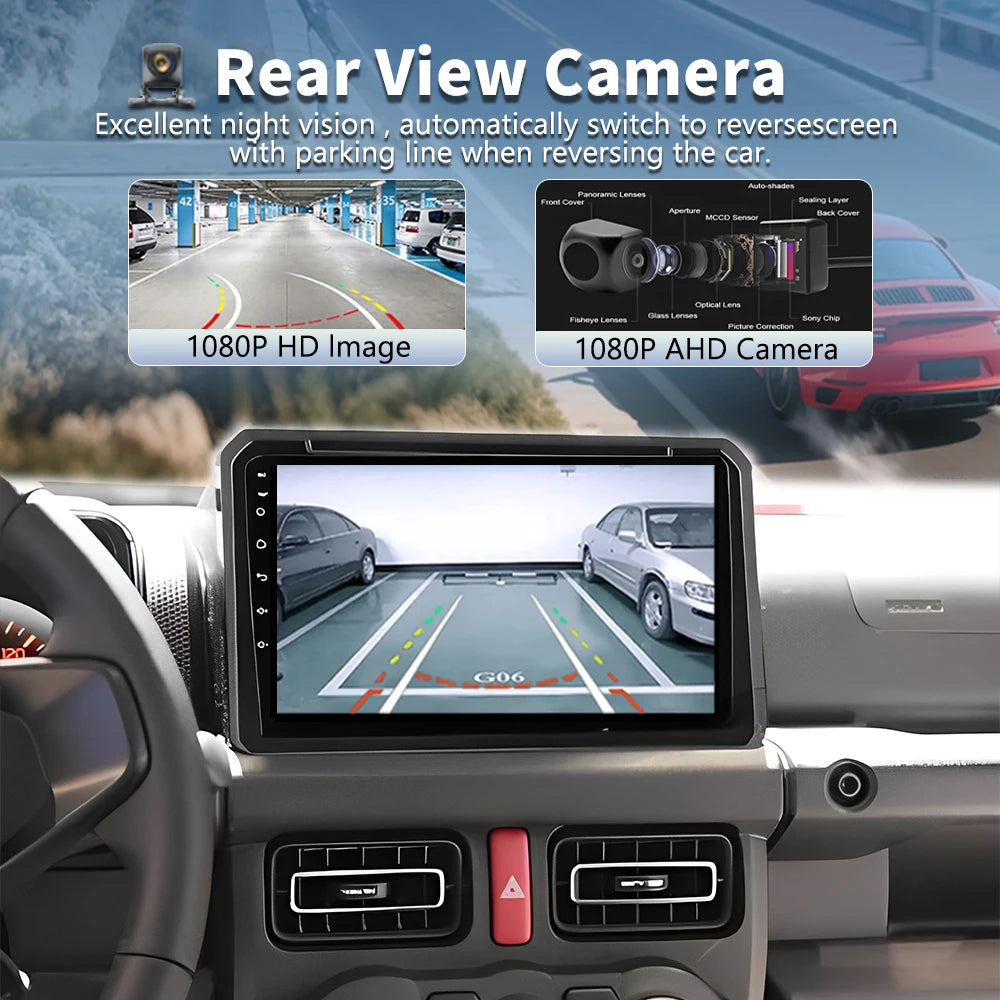 Qualcomm Android 16 Carplay Auto Car Radio For Suzuki Jimny 2018 2019 2020 Multimedia Vide
