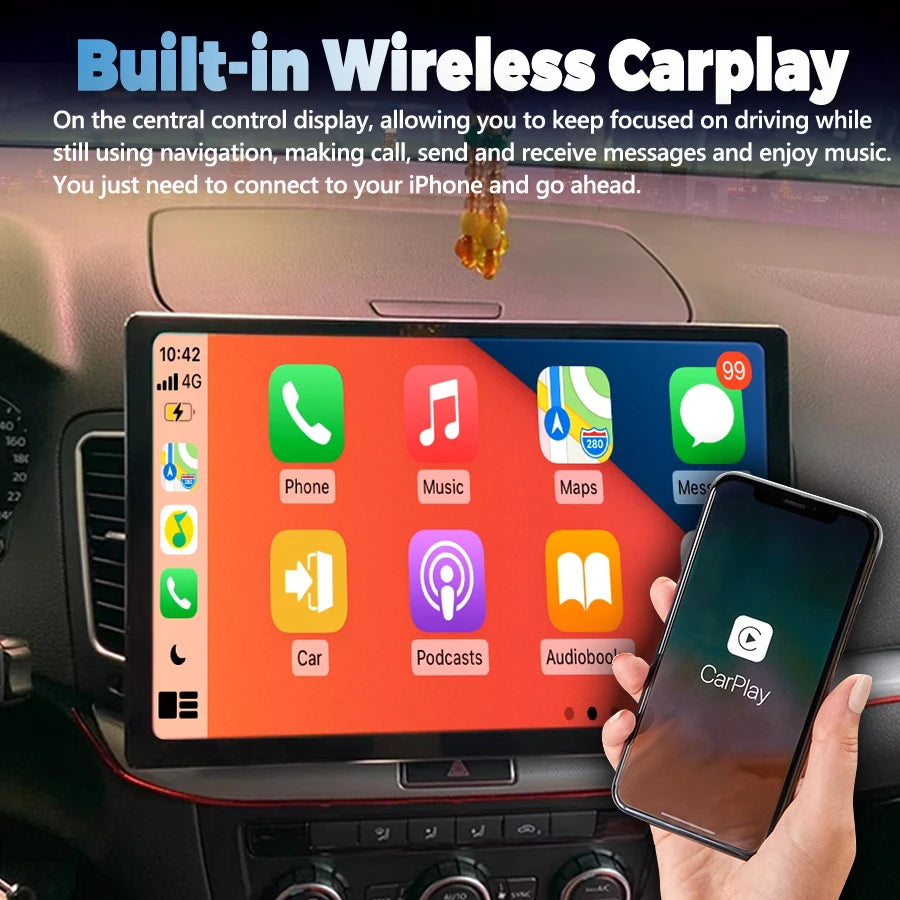 Android Auto Car Radio for VW Golf 5 6 Polo Passat B5 Sharan Amarok Skoda Seat Altea 13.3"