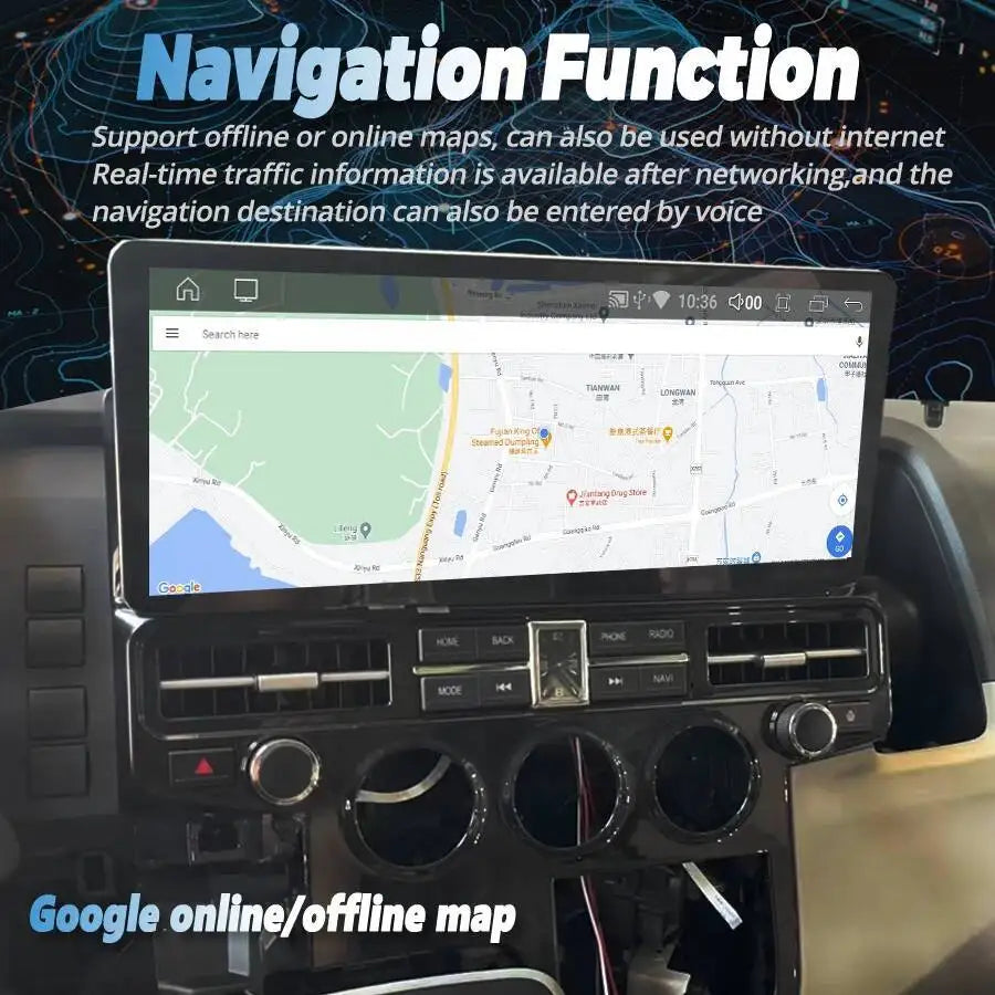 15.6Inch Auto Radio For Toyota Hiace Granvia 2019 GPS Navigation Video Player Android Car