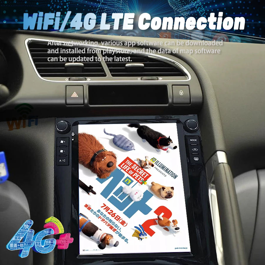 9.7inch Android 14 Screen For Peugeot 3008 5008 2009-2015 Stereo Car Radio Multimedia Vide