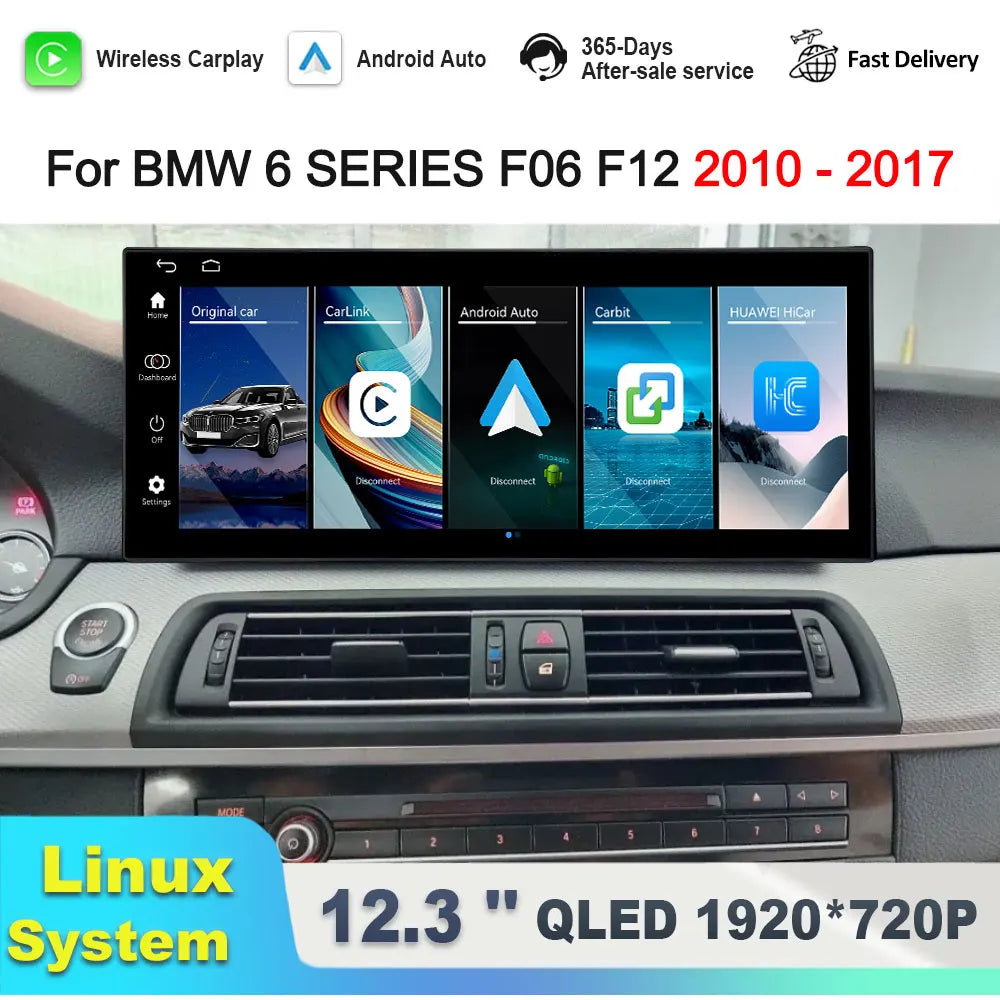 Car Multimedia Video Player for BMW 6 SERIES F06 F12 2010 - 2017 CIC NBT Linux System Carp