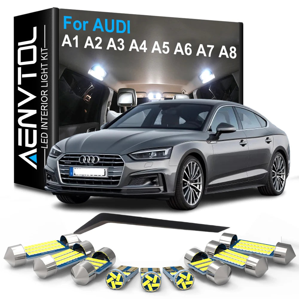 LED Interior Light Kit for Audi A1 8X A2 A3 8P 8V 8L A4 B5 B6 B7 B8 A5 8T A6 C5 C6 C7 A7 A8 D2 D3 1996-2024 - Canbus ...