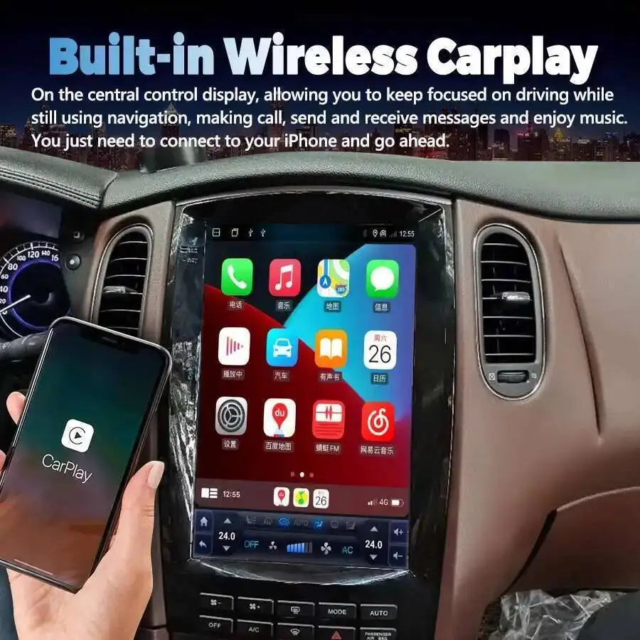 Android 15 Touch Screen Car Radio For Infiniti Qx50 Ex25 Ex35 GPS Navi Multimedia Video Pl | AUTOKITSHOP