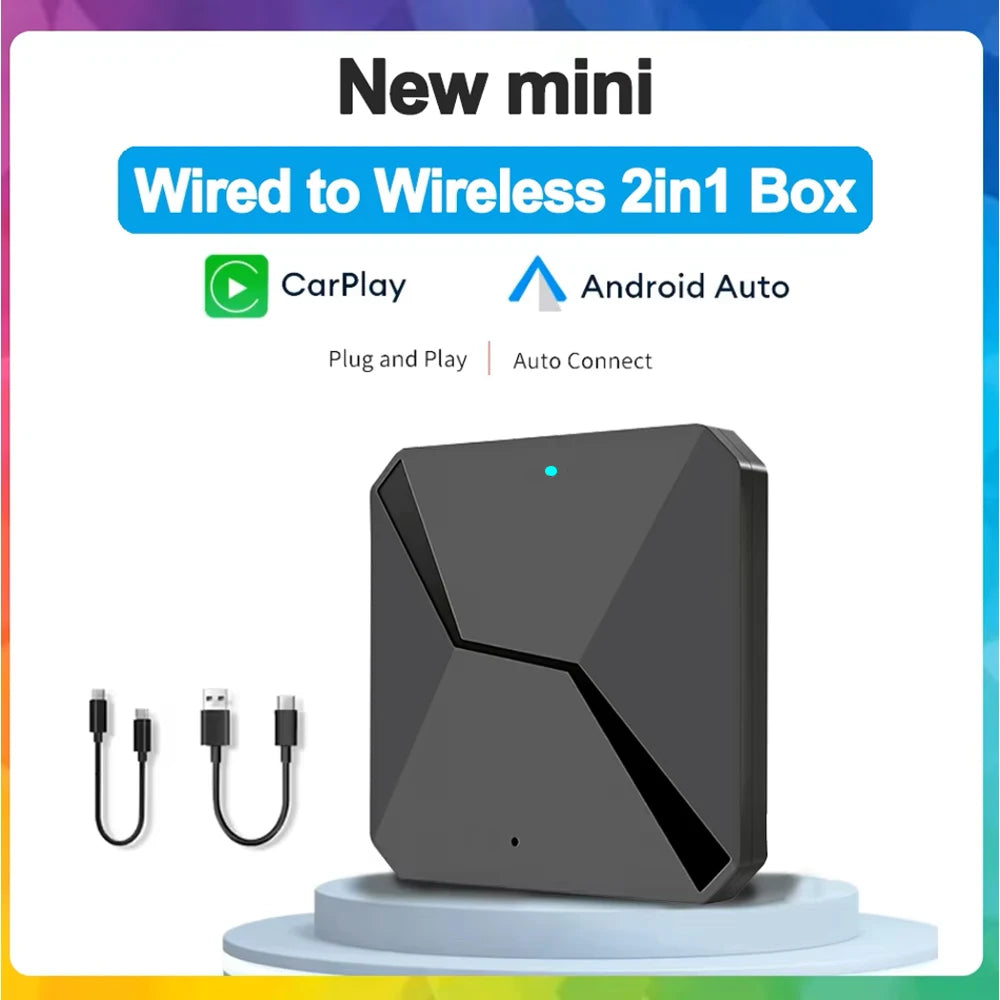 2in 1 Smart Dongle Wireless Carplay Adapter Android Auto 5G WIFI For iphone Android Phone
