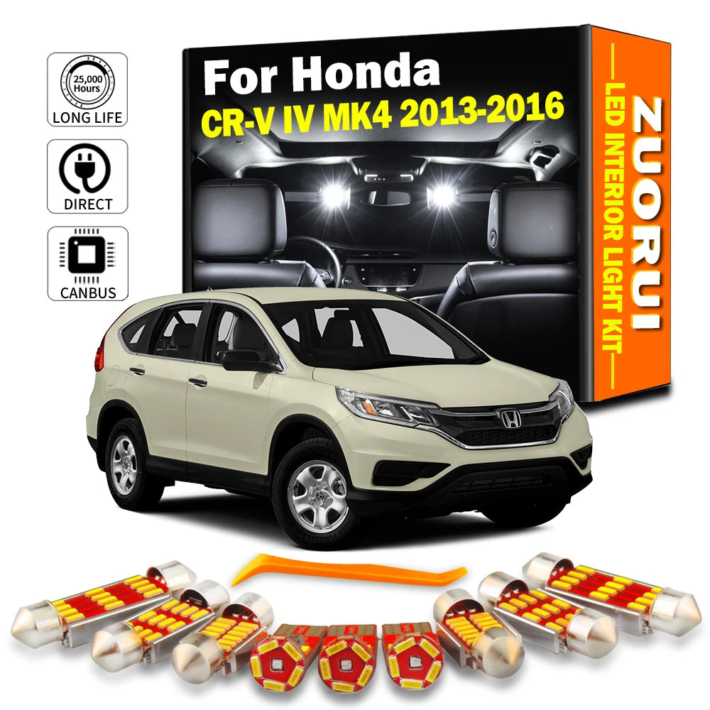 14-Piece LED Interior Light Kit for Honda CRV CR-V IV MK4 4 - Canbus Error-Free Bulbs | AUTOKITSHOP
