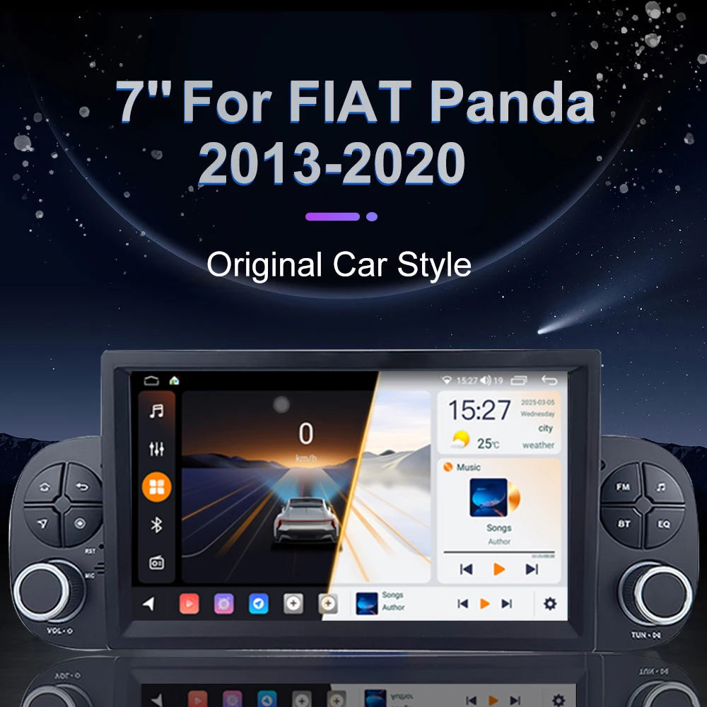 Head unit Android Auto Radio For Fiat Panda 2013-2020 Car Multimedia Video Player Wireless
