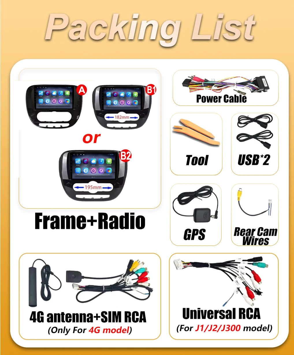 Android 16 Carplay For KIA SOUL 2 2013 2014 2015 2016 2017 Multimedia Player Bluetooth 2k  | AUTOKITSHOP