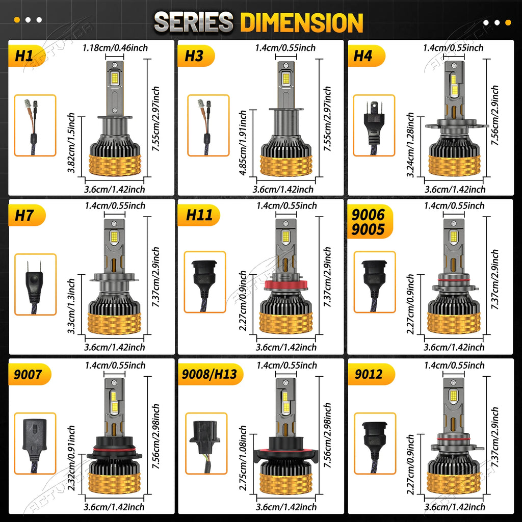 8800W H1 H4 H7 LED Headlight 16800000LM Led Canbus Car Lamps H11 H8 9005 9006 HB3 HB4 9012