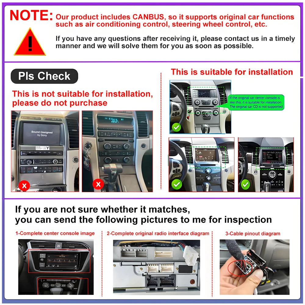 Android 16 For Ford Taurus 2011-2016 Car Radio Auto Stereo Head Unit Multimedia Video Play | AUTOKITSHOP