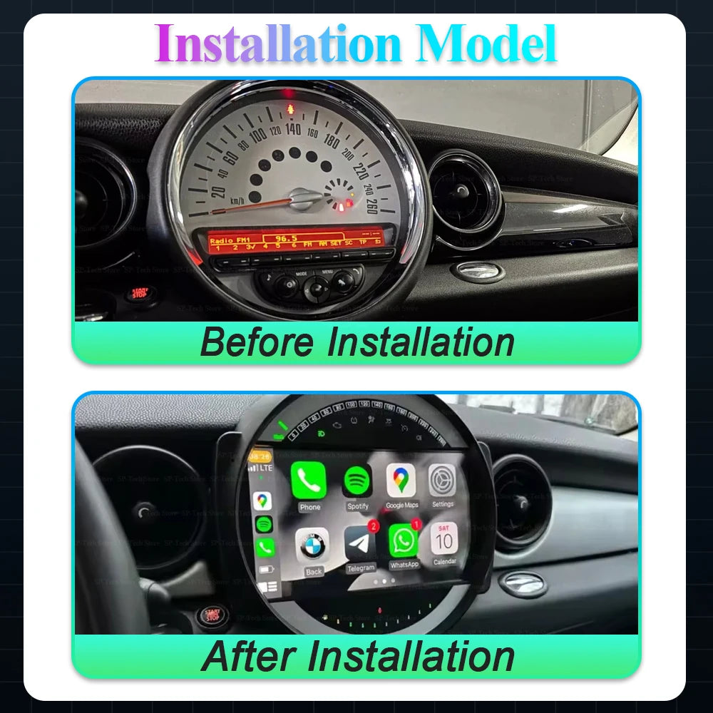 Android 16 For Bmw Mini Cooper R56 R60 R51 2006-2015 Wireless Carplay Android Auto Multime | AUTOKITSHOP