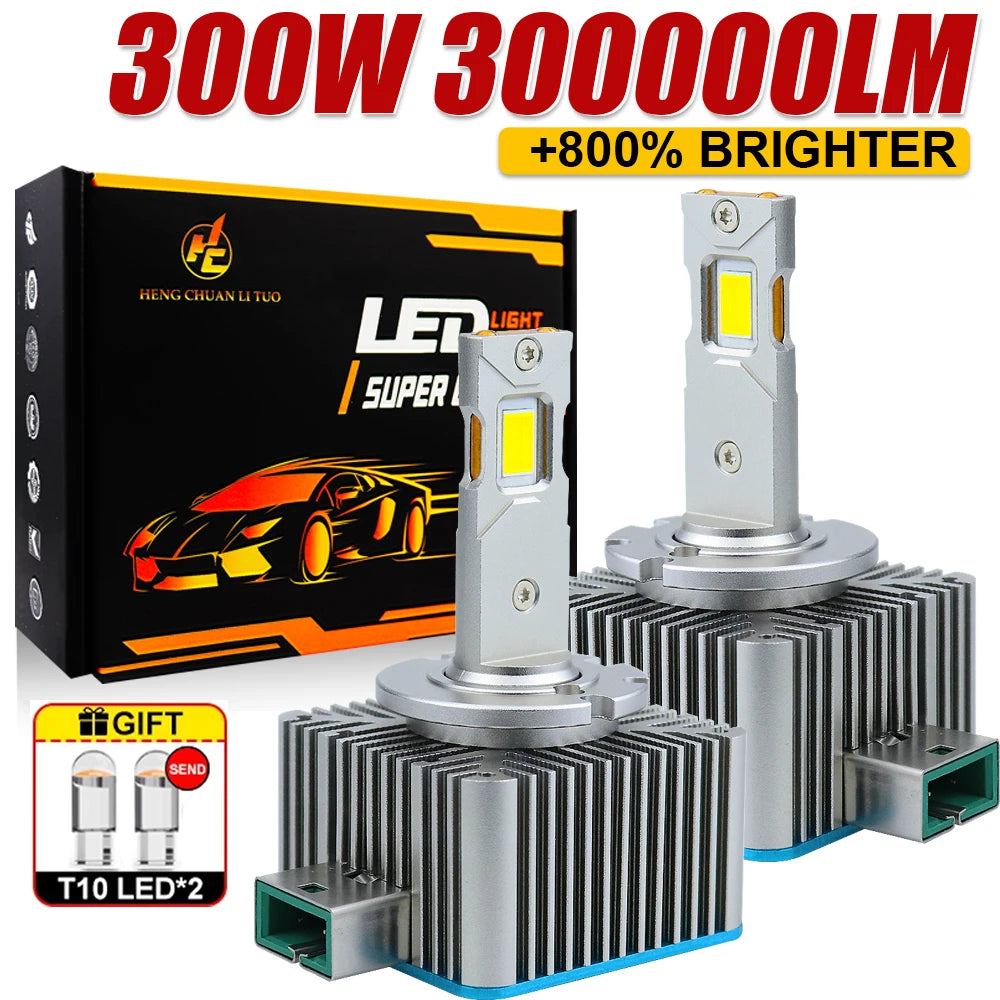 D1S D3S LED Headlight HID D2S D4S D8S LED Headlamp D2R D4R Bulb 300000LM Xenon Car Light T