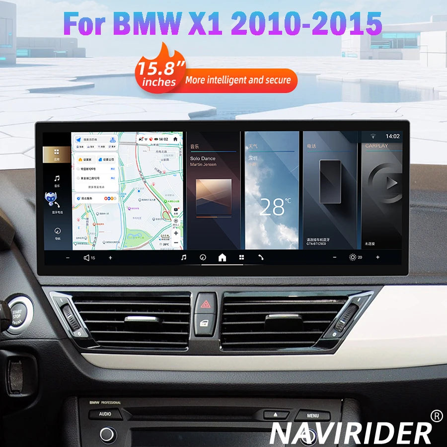 Wifi Bt DSP AHD For BMW X1 2010-2015 Navigation 15.8Inch Navi Stereo Android Auto CarPlay