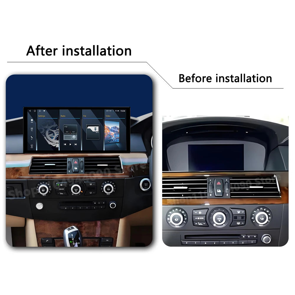 QLED 2400*900P 8GB+128GB Memory Multimedia Touch Display Right Hand Drive for BMW 5 Series