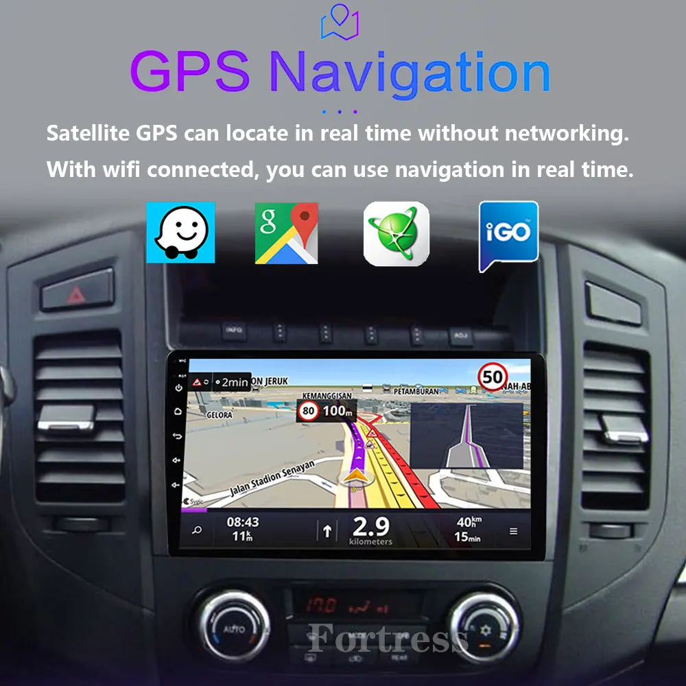 Android 16 For Mitsubishi Pajero 4 V80 V90 2006 - 2014 2K QLED Android Car Radio Multimedi