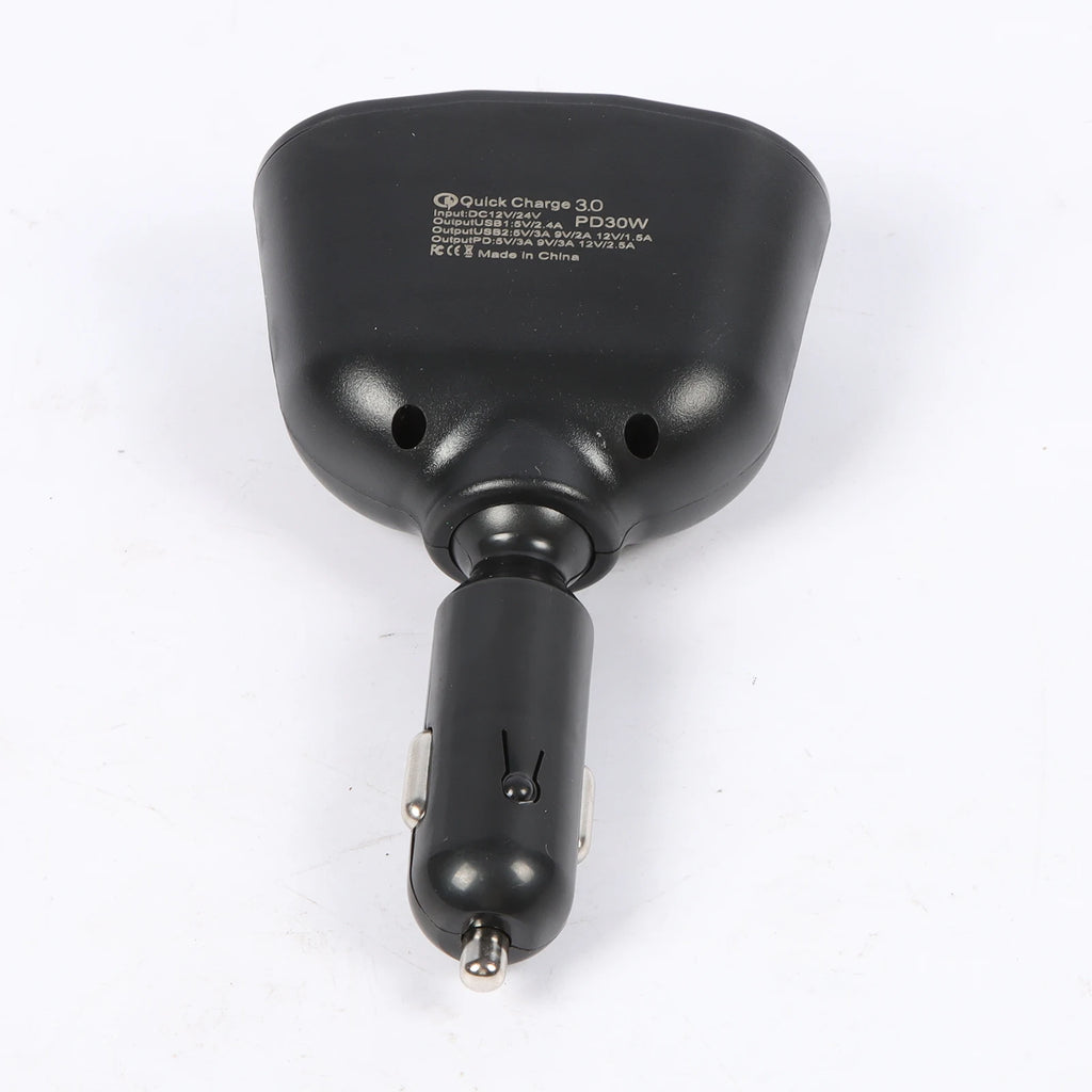 Outlet Dual PD USB 12V 120W Car Cigarette Lighter Socket Splitter Power Adapter Charger Ca