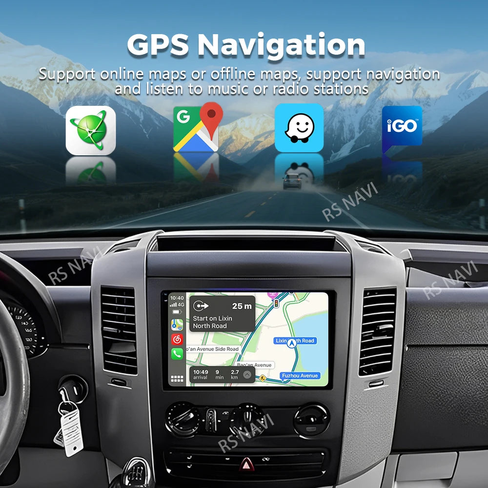 Android 16 For Benz Sprinter Volkswagen Crafter 2006 - 2016 2K QLED Android Car Radio Mult