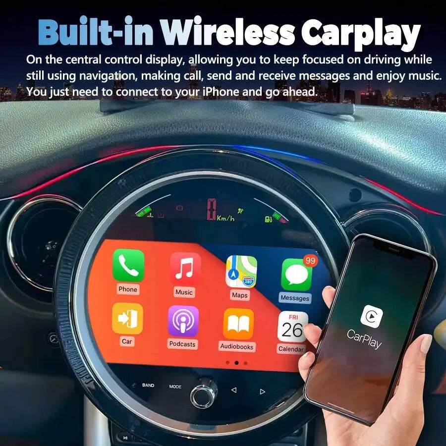 9inch Car Radio Carplay GPS Video Stereo For BMW MINI Cooper R50 R52 2003-2007 Multimedia