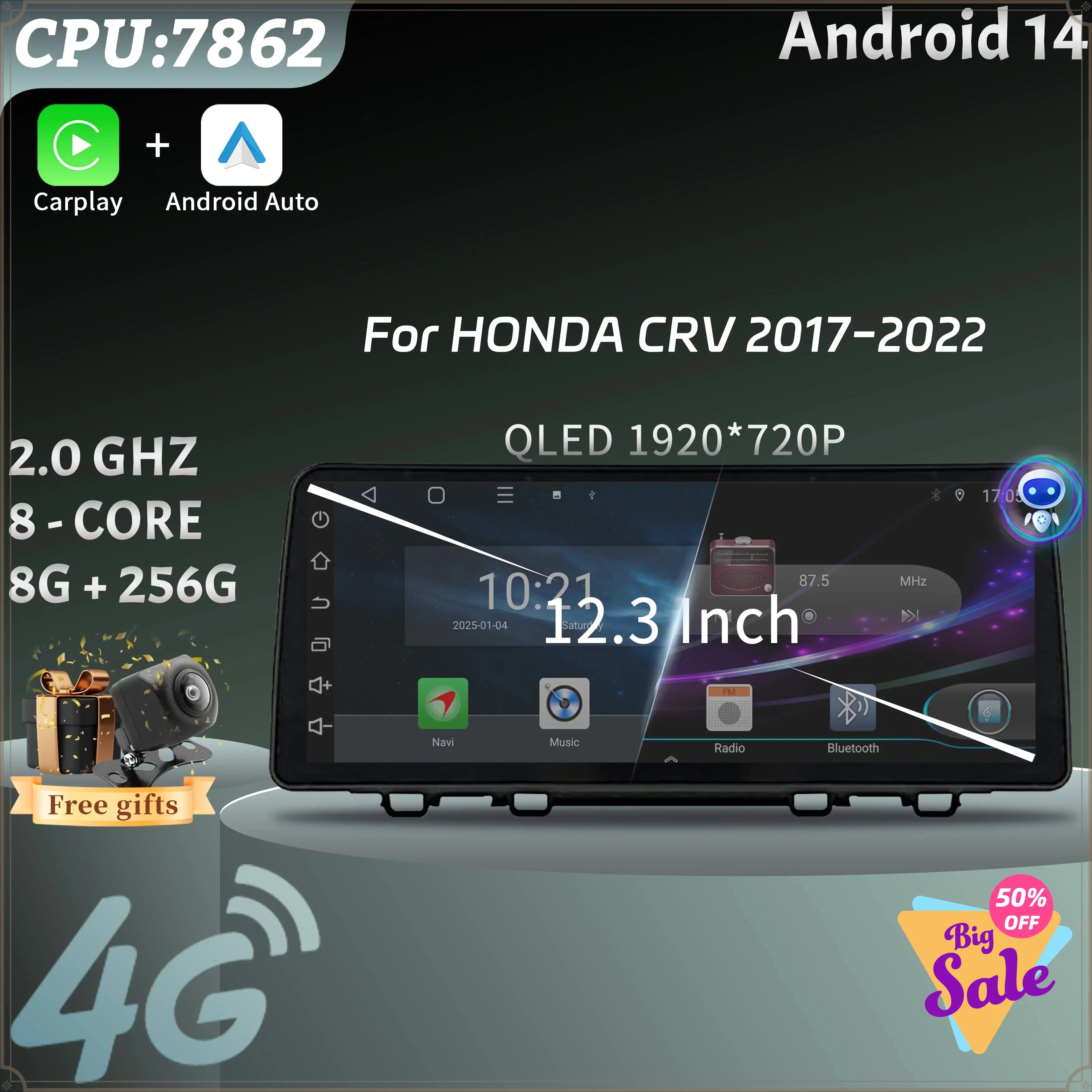 12.3 Car Radio Multimedia Android Multimedia Wireless Androd Carplay Navigation 4G GPS Hea