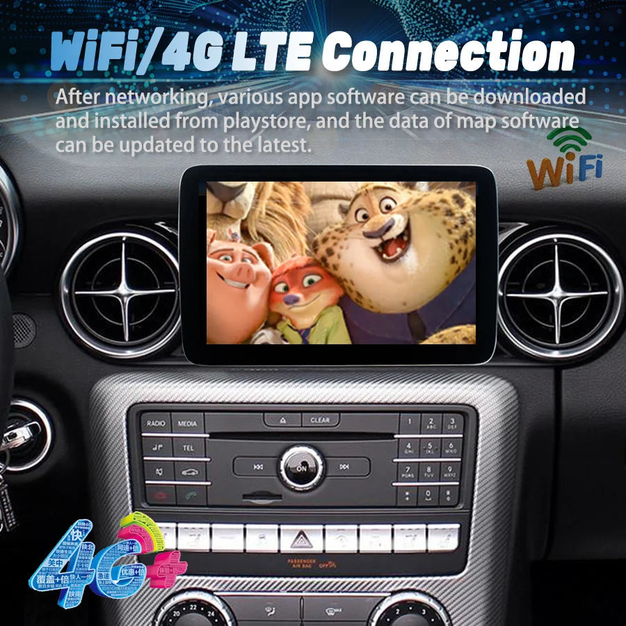 Car Radio Carplay GPS For Mercedes Benz SL SLK SLC300 SLC200 SLC43 SLC260 SLK350 SL350 R17 | AUTOKITSHOP