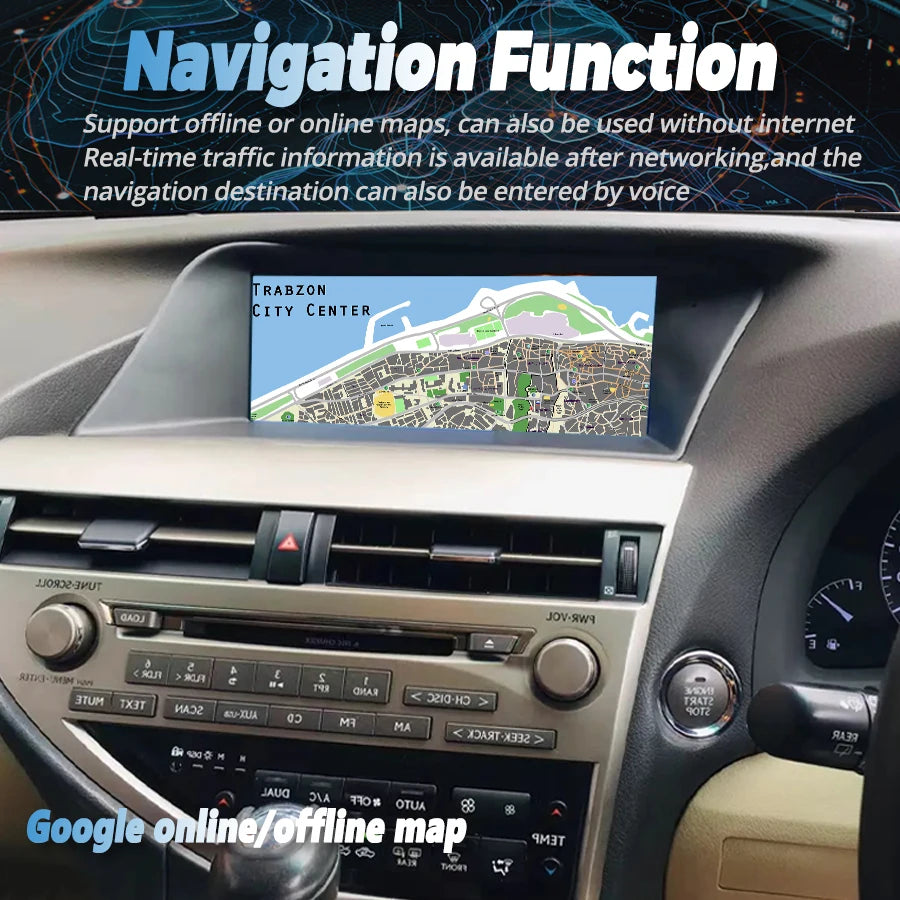 Wireless Carplay Touch Screen For LEXUS RX270 RX350 2009 - 2015 GPS Navi BT 2Din Android 1