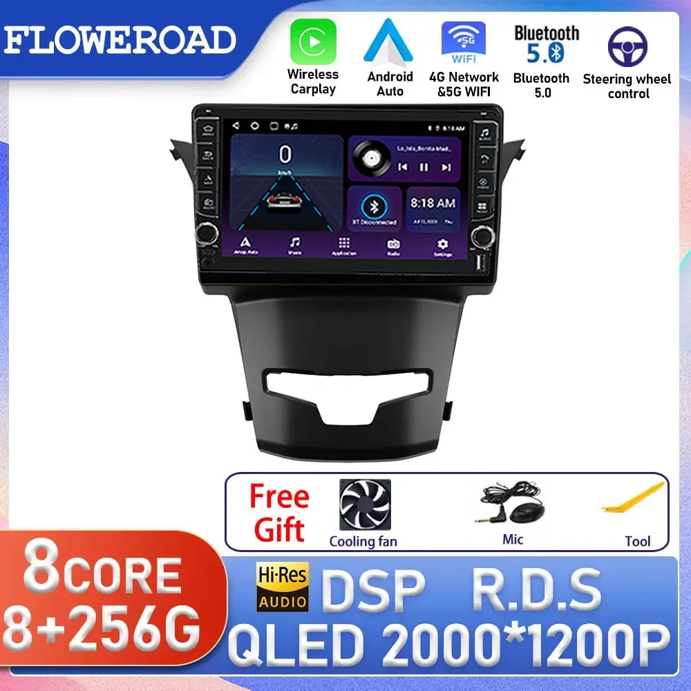 Android 15 For SsangYong Korando 3 Actyon 2 2013 - 2017 2K QLED Stereo Car Radio Multimedi | AUTOKITSHOP