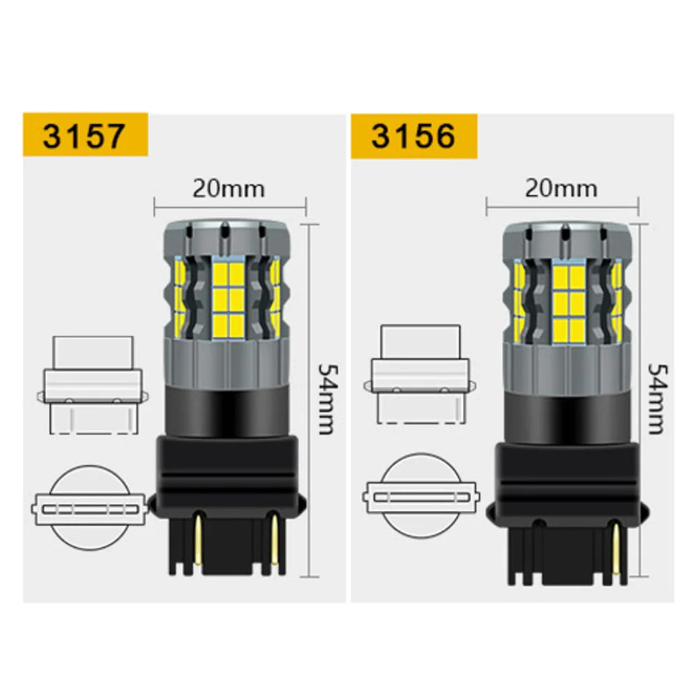 3156 P27W 3157 P27W/7W T25 Led Bulbs Canbus Turn Signal Brake Lamp Backup Reverse Lamp Car