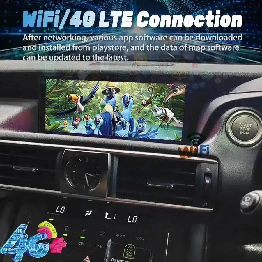 Android 14 Navi Bluetooth Radio For Lexus IS RC 200 250 200t 300h 2013-2019 Car Multimedia