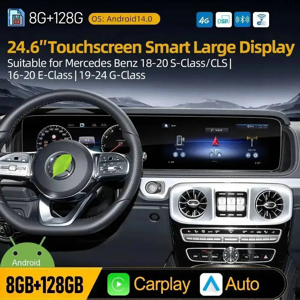 For Mercedes Benz G Class W463 2013-2025 Car Radio 24.6Inch Screen GPS Multimedia Player A | AUTOKITSHOP