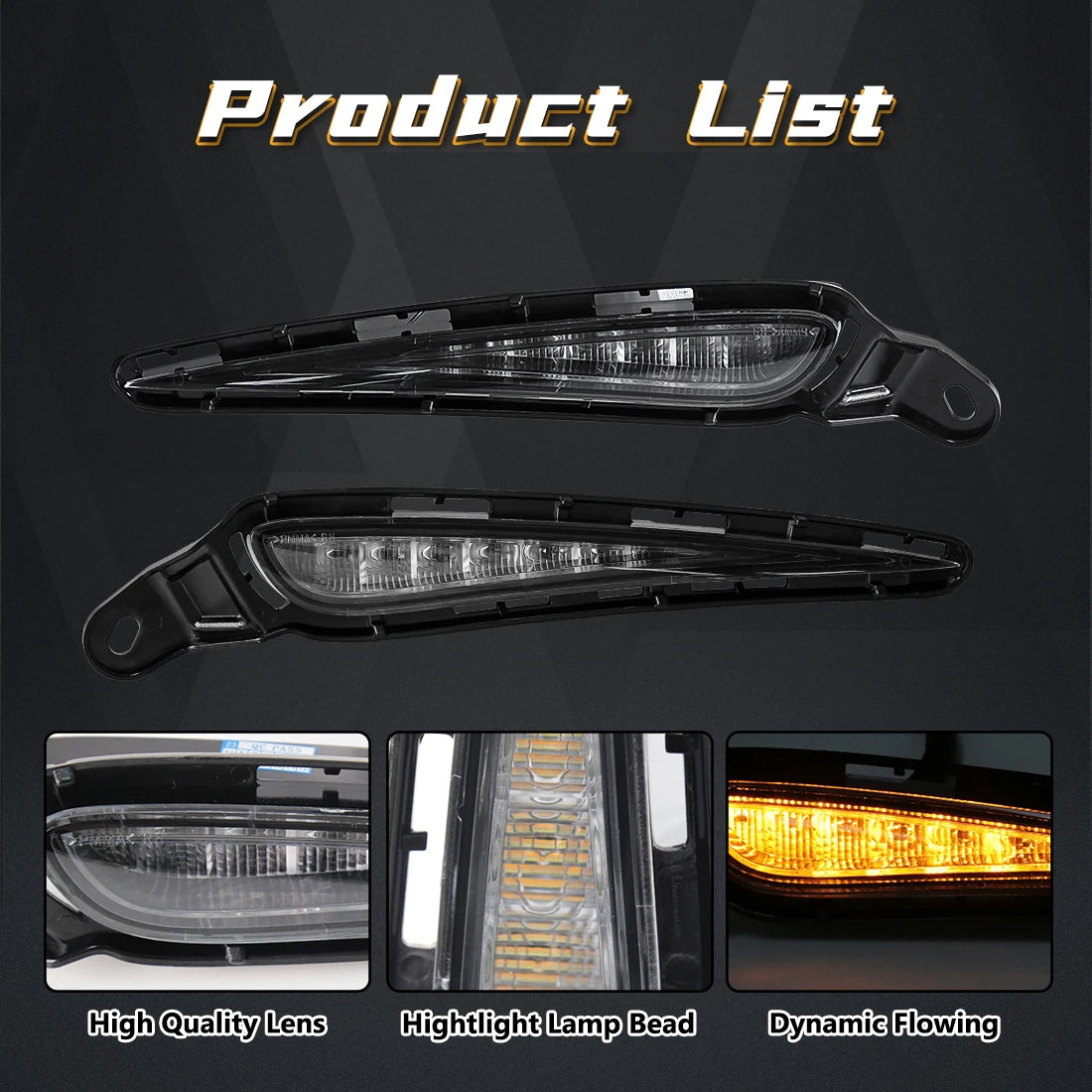 DLAA For Toyota Vitz 2017 2018 2019 LED Daytime Running Light DRL Turn Signal Fog Lamp Whi | AUTOKITSHOP