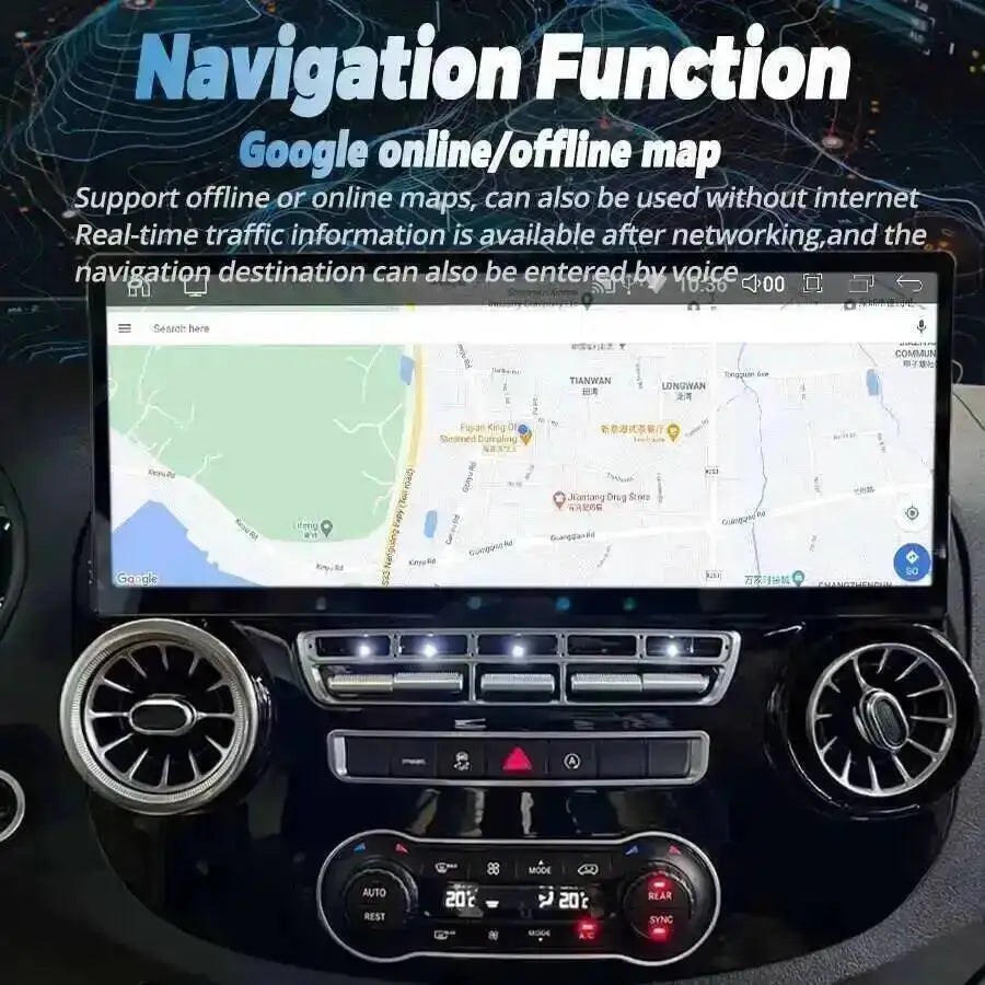 17'' Android 15 Qled Screen For Mercedes Benz Vito 116 W447 2016-2024 GPS Navi DSP Navirid | AUTOKITSHOP