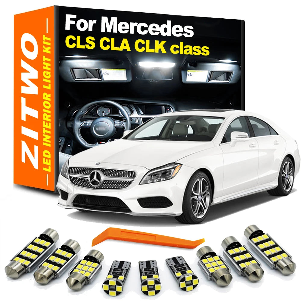 Complete LED Bulb Interior Dome Map Trunk Light Kit For Mercedes Benz CLS CLA CLK W218 W219 C117 W209 W208 A209 A208 Accessories