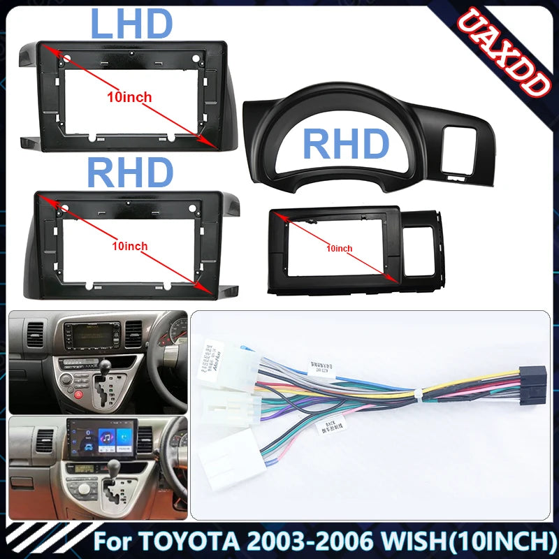 For TOYOTA 2003-2006 WISH 10.1INCH UV Car dvd Radio Android Stereo audio screen multimedia