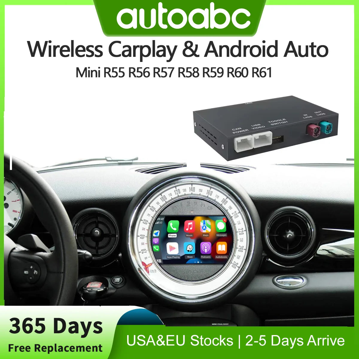 2025 NEW Wireless carplay Android Android Mirror For Mini CIC R55 R56 R57 R58 R59 R60 R61