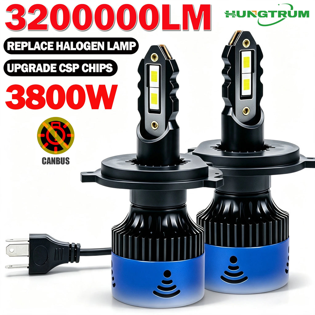 H7 H4 H11 LED Headlight Bulb Ultra Puissant H9 9005 HB3 9006 HB4 Turbo Led Canbus Automobi