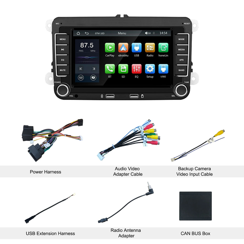 7inch For VW Car Stereo CarPlay Head Unit Bluetooth FM Radio GPS for VW Passat Golf MK5 MK